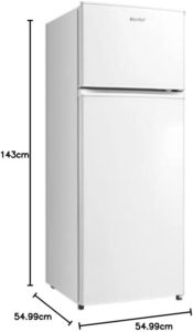 Comfee RCT284WH1 Frigorifero Doppia Porta a Libera Installazione, 207 Lt, Bianco