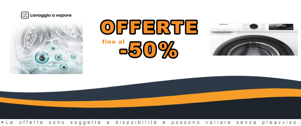 Hisense WFQE6012EVM Lavatrice Slim 6kg, classe A, con motore inverter e funzione vapore