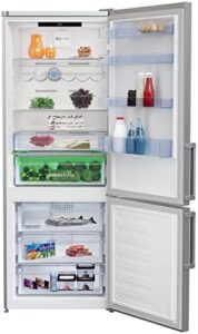 Frigorifero BEKO RCNE560E61ZXN in acciaio inox con capacità di 501 litri, tecnologia Total No Frost e compressore ProSmart Inverter