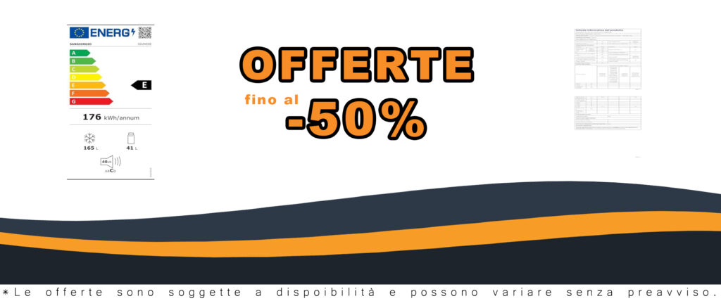 Frigorifero San Giorgio doppia porta, classe energetica E, colore silver