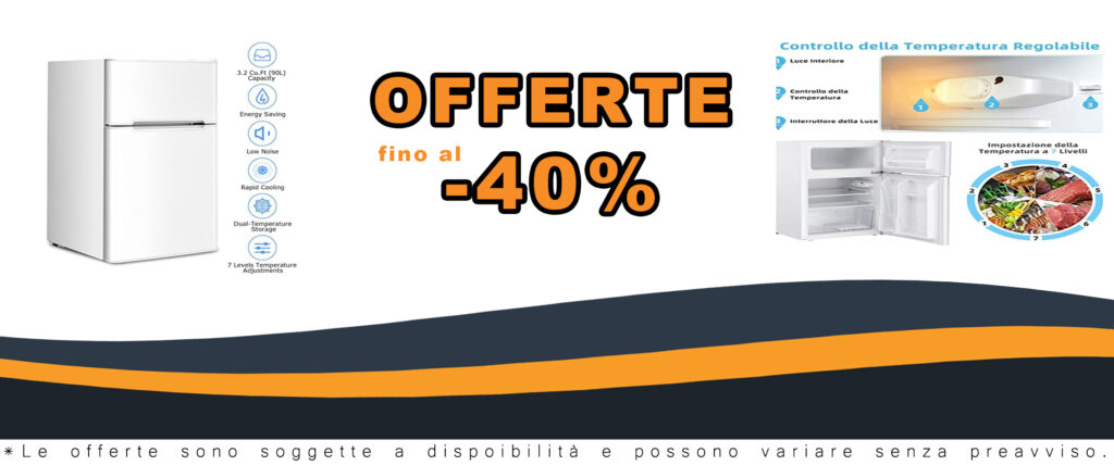 RELAX4LIFE Frigorifero Piccolo con Congelatore 91L, Mini Frigo con Doppia Porta e Luci LED