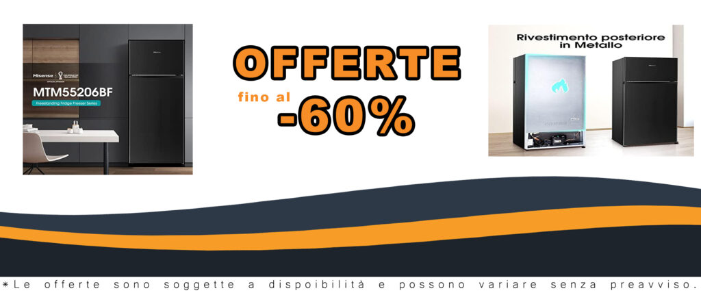 Frigorifero Hisense MTM55206BF a doppia porta con capacità di 206 litri, design elegante in nero e classe energetica A+