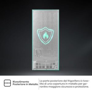 Frigorifero Hisense MQ79452FE Americano Quattro Porte Nero con illuminazione LED Sof