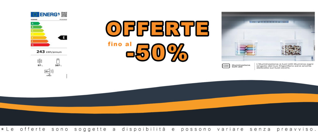 Frigorifero combinato Hisense MC60300IE in inox, con capacità di 300 litri, controllo touch e sistema Total No Frost