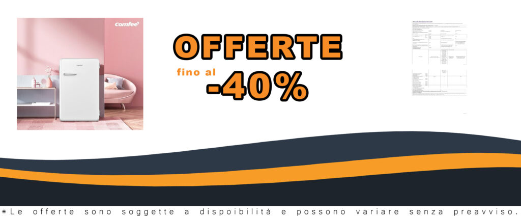 Frigorifero Comfee' RCD93WH2RT(E) 93 L con Design Retrò, ideale per casa, ufficio e hotel
