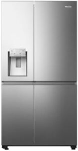 Hisense RS818N4TIC Side by Side, frigorifero congelatore con dispenser acqua e ghiaccio, tecnologia No Frost e display LED  