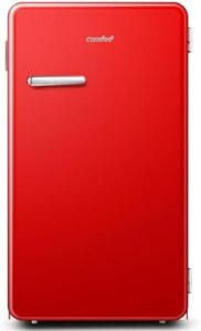 COMFEE' RCD93RE2RT(E) Frigorifero Rosso dal Design Retrò, Compatto e Silenzioso