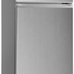 Frigorifero Doppia Porta 207 lt in classe A+ colore argento, compatto ed efficiente per una gestione ottimale degli spazi.