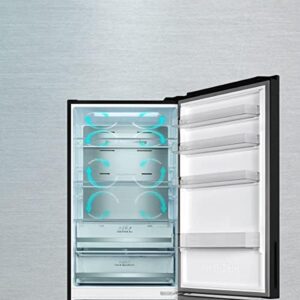 Cecotec Frigorifero Combi 2 Porte Bolero CoolMarket Combi 495 Black con sistema Multi Air Flow e Total No Frost