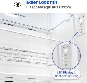 Bomann® VS 7345 Fridge, frigorifero senza comparto congelatore da 322 L, raffreddamento rapido, sistema MultiAirflow