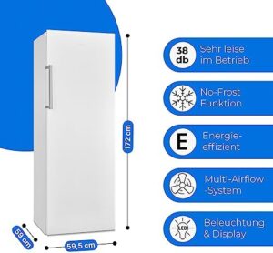 Bomann® VS 7345 Fridge, frigorifero senza comparto congelatore da 322 L, raffreddamento rapido, sistema MultiAirflow