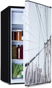 Klarstein CoolArt frigo-congelatore con design elegante, 2 livelli di spazio e termostato regolabile