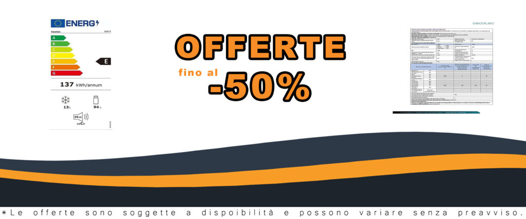 Cecotec Mini Frigorifero 107 L Bolero CoolMarket TT 107 White, design compatto e risparmio energetico