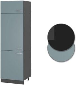 Immagine del Vicco Armadio frigorifero R-line, Grigio-blu/Antracite, 60 cm, ideale per cucine moderne e compatte