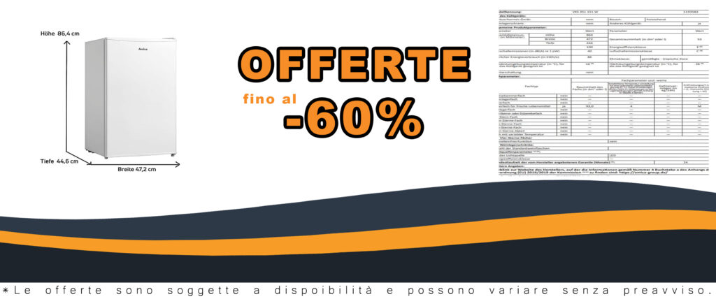 Frigorifero Amica VKS 351 151 W bianco, compatto, senza congelatore, con illuminazione LED e cassetto per verdure.