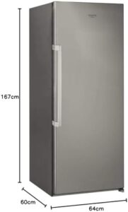 Frigorifero Hotpoint SH6 1Q XRD 321 litri A+ in acciaio inossidabile, ideale per famiglie numerose e cucina moderna.