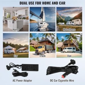 VEVOR Frigorifero per Auto, Congelatore Portatile Doppia Zona 32 L con funzionalità di raffreddamento a compressore per campeggio e viaggi in camper.