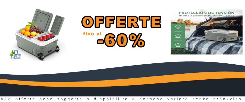 Frigorifero Portatile Elettrico Alpicool 25L, ideale per auto, barche e viaggi, con doppia zona frigorifero e congelatore.