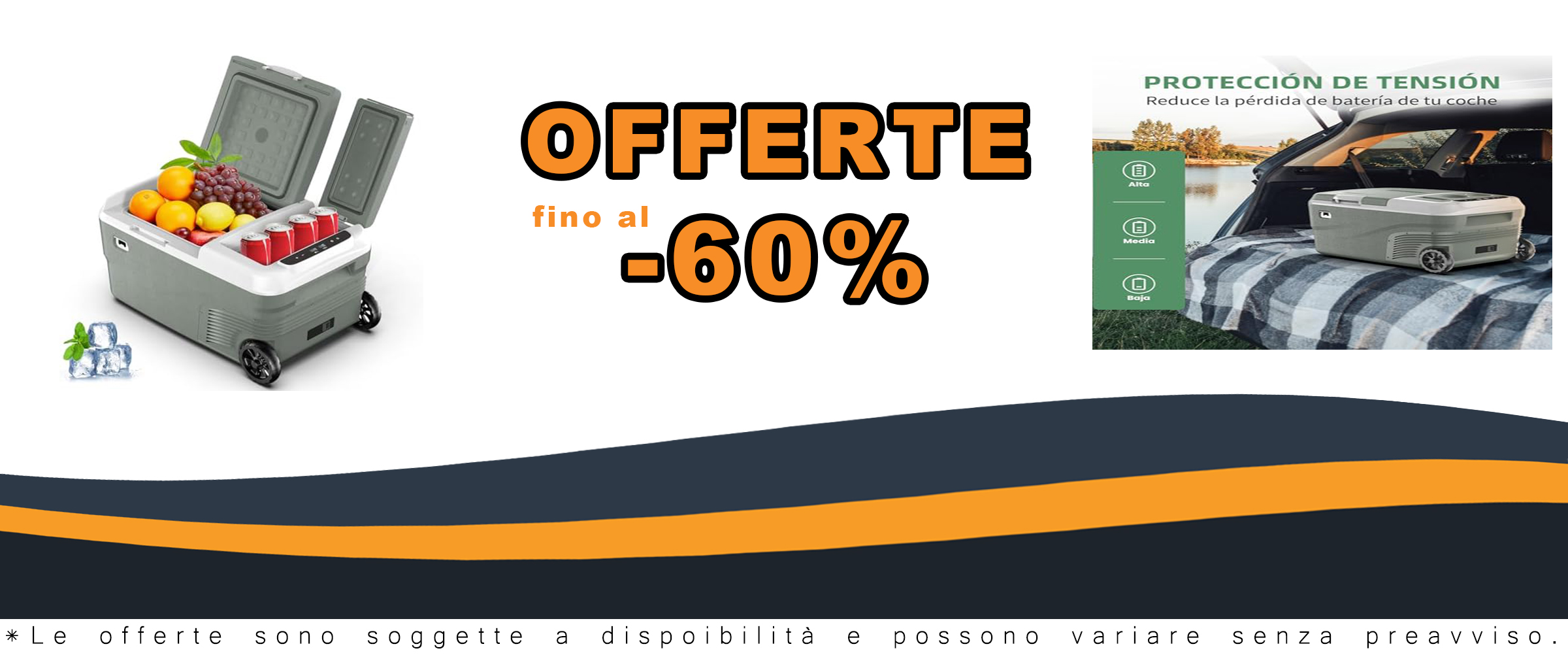 Frigorifero Portatile Elettrico Alpicool 25L, ideale per auto, barche e viaggi, con doppia zona frigorifero e congelatore.