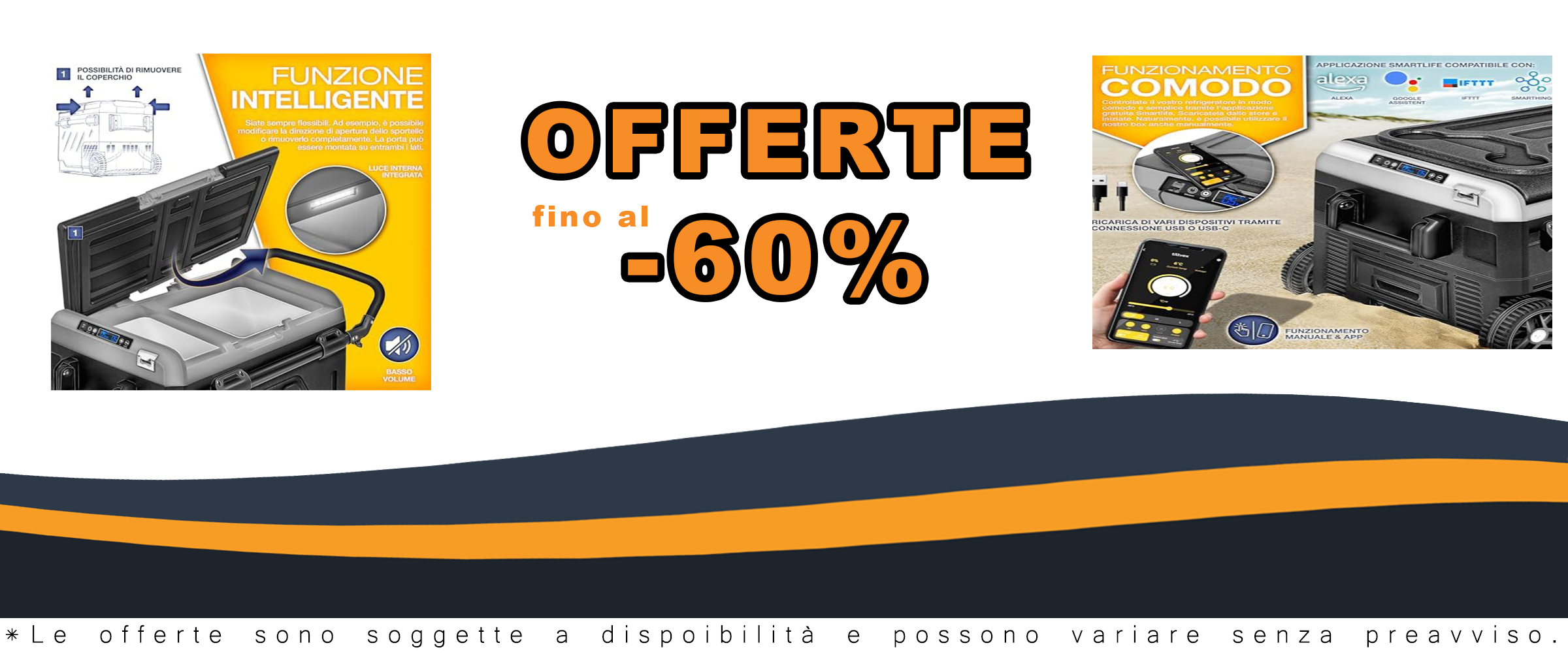 tillvex® Frigorifero Compressore Elettrico 50 Litri, ideale per auto, camion, barca, camper, camping