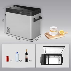 WOLTU Frigorifero Compressore Portatile 60L, ideale per auto, campeggio e ufficio, mantiene al freddo cibi e bevande