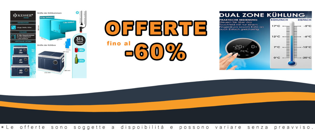 KESSER® Compressore Frigorifero Box 2 in 1 con doppia zona e LED touch, blu navy e grigio