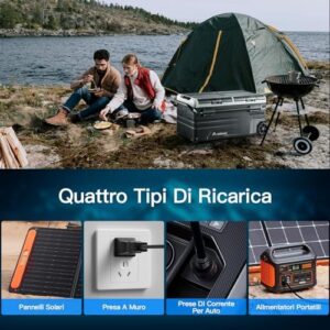 Frigo Portatile AAOBOSI 95L, frigorifero per auto, camper e barca con Wi-Fi e temperatura regolabile da -20 ℃ a 20 ℃