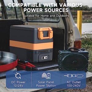 UKKISO Frigorifero Portatile per Auto 40L, Frigo Auto 12V/24V Congelatore, Controllo App, Mini Frigorifero da Campeggio