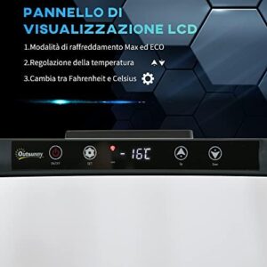 Frigo Portatile Outsunny 20L con Maniglia e Schermo LCD, Ideale per Auto e Camion