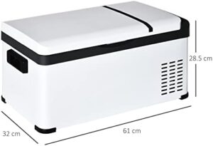 Frigo Portatile Outsunny 20L con Maniglia e Schermo LCD, Ideale per Auto e Camion