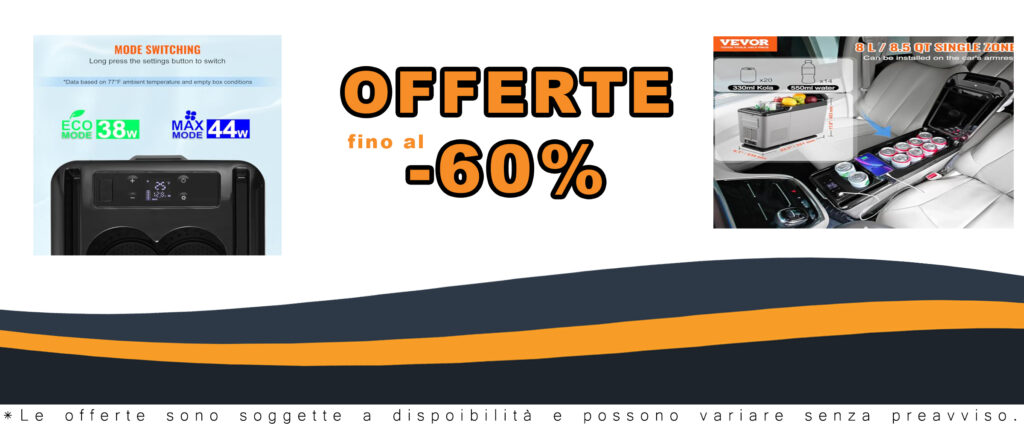 VEVOR Frigorifero per Auto 15L, ideale per campeggio e viaggi, raffreddamento a compressore