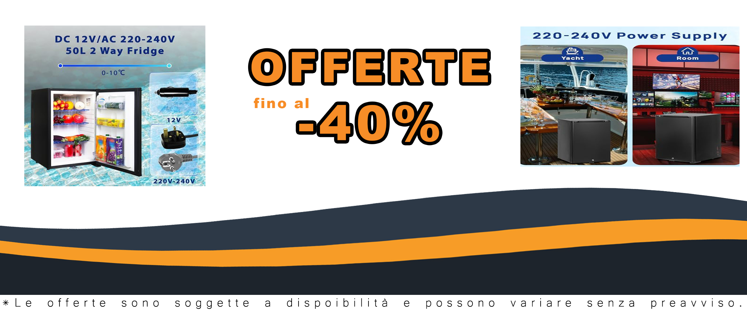 Smad Frigorifero 12V 220V, Frigo per camper, ufficio e auto, elegante e silenzioso, con capacità di 50L.