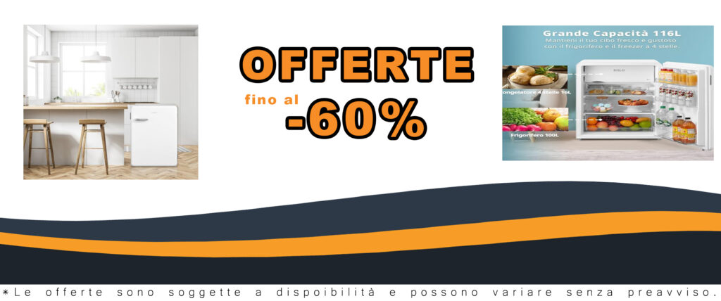 Frigorifero COMFEE' RCD113WH2RT(E) con design retrò, luce a LED, e silenzioso, ideale per ufficio, camera e hotel.