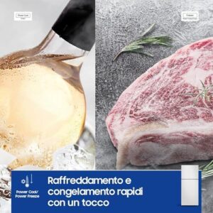 Samsung Frigorifero Doppia Porta BESPOKE AI RT38CB6624C1ES con WiFi e Motore Digital Inverter  