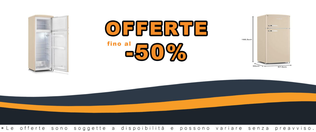 Frigorifero retrò SEVERIN RKG 8985 con applicazioni cromate e congelatore superiore, color crema.