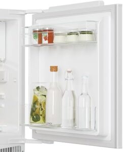Candy CM4SE68W - Frigorifero da incasso con porta a traino e congelatore integrato, design compatto