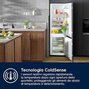 Frigocongelatore Electrolux ColdSense 500 ENS5LE18S da incasso con tecnologia LowFrost e FastFreeze, 271 litri di capacità, in colore bianco