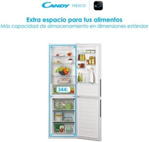 Frigorifero CANDY Fresco CCE4T618EW, design elegante con Wi-Fi, funzionalità Total No Frost e 344 litri di capacità
