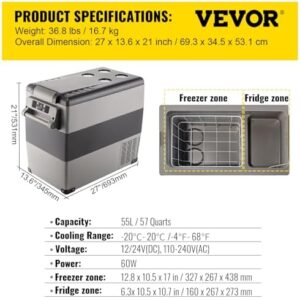 VEVOR Frigorifero Auto per viaggi e campeggio, capacità elevata e design portatile