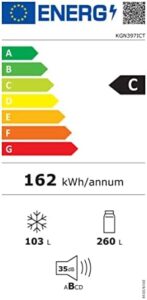 Bosch Elettrodomestici KGN397ICT Serie 4, frigo-congelatore combinato con design inox-easyclean e tecnologia NoFrost