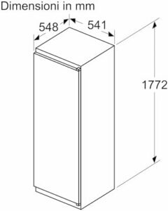 Bosch KIR81NSE0 Serie 2 - Frigorifero monoporta da incasso con funzione raffreddamento intensivo e allarme porta aperta