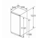 Frigorifero Bosch KIL42ADD1 da incasso con congelatore, capacità 172 l, sistema VitaFresh XXL e Eco Airflow.
