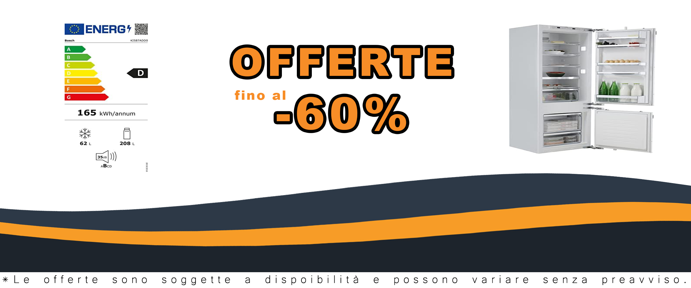 Frigorifero Bosch KIS87ADD0 da incasso, con VitaFresh Plus, ideale per famiglie e cucine con spazi ristretti.