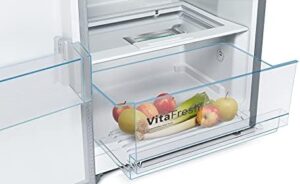 Bosch Serie 4 KSV36VXEP Frigorifero Libera Installazione 346 L E Nero, Acciaio Inossidabile