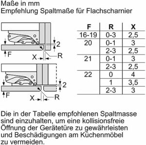 Frigorifero Bosch KIL32VFE0 da incasso con congelatore integrato, illuminazione a LED, e funzione EcoAirflow