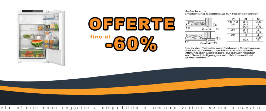 Frigorifero Bosch KIL32VFE0 da incasso con congelatore integrato, illuminazione a LED, e funzione EcoAirflow