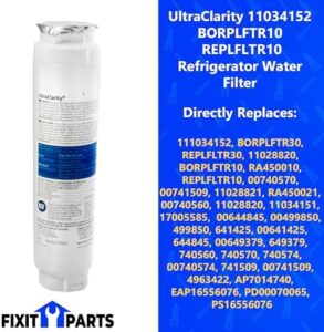 Filtro dell'acqua UltraClarity 11034152 compatibile con frigoriferi Bosch, Thermador e GAGGENAU