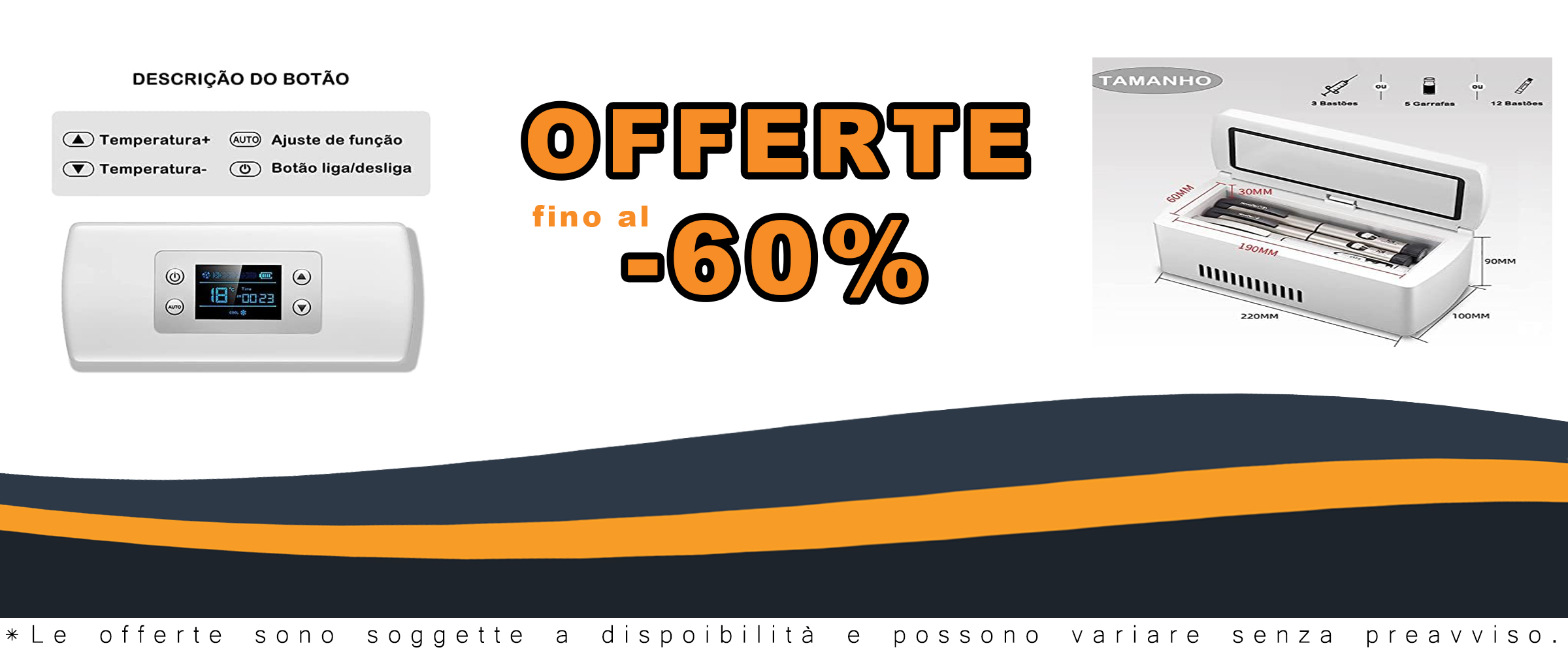 Mini frigorifero portatile per farmaci, congelatore per insulina con display LED HD