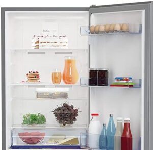 Beko Koel-vriescombinatie RCNT375E40ZXBN, frigorifero freestanding in acciaio inox con capacità di 356 litri e sbrinamento automatico.