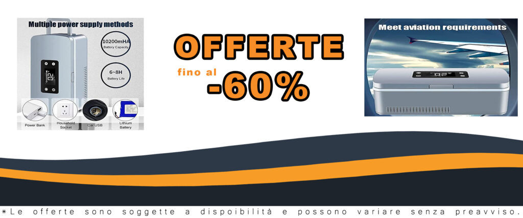 Frigorifero portatile per insulina con batteria ricaricabile, ideale per mantenere i farmaci alla temperatura giusta durante i viaggi.